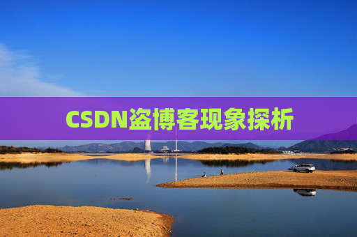 CSDN盗博客现象探析